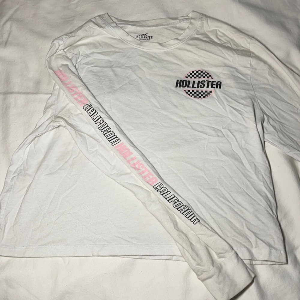 Hollister white long sleeve tee (medium)